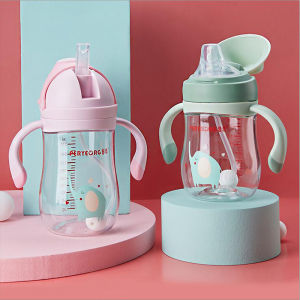 Silica Gel Feeding Kids Toddler Newborn Baby Drink Cups Water Bottles Kids Drinking Sippy Cup with Straw Handle Infantil Drinker2026