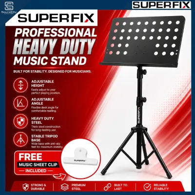 SUPERFIX Professional Heavy Duty Music Stand Adjustable Sheet Music Stand For Music Students