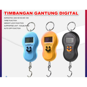 Timbangan Gantung Digital Smile 50KG Portable / Timbangan Digital Laundry / Electronic Scale Timbangan Koper Serbaguna Import U53