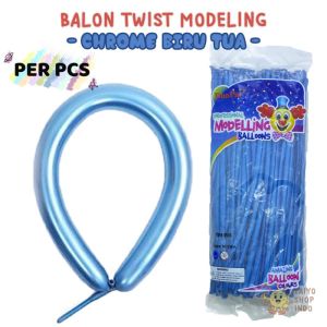 TAIYO Balon Twist Cacing Pentil Satuan 1pcs Modelling Balloon Chrome Macaron Metalik Pastel