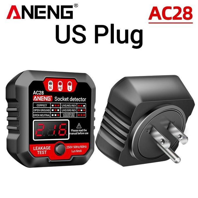 พร้อมส่งจากไทย Aneng AC28 Socket Detector Phase Meter, เครื่องตรวจจับ ...