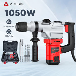 【With Free 5 Drill Bits】Electric Rotary Hammer Drill Mitsushi MDC2926A 1050W 220V Industrial Heavy Duty Electric Plus Rotary Hammer