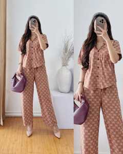 Setelan Wanita Cargo Terbaru One Set Kekinian Viral Crinkle Airflow Dan Rayon Super Premium