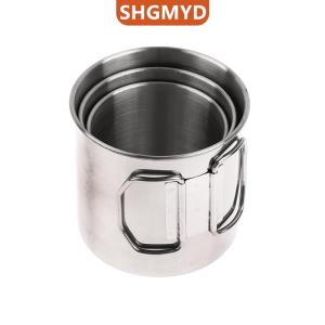 [COD] SHGMYD SPORTS ถ้วยสแตนเลสพับได้1ชิ้นถ้วยคาราบิเนอร์แบบพกพาถ้วยสำหรับตั้งแคมป์กลางแจ้งอุปกรณ์เสริมสำหรับการตั้งแคมป์