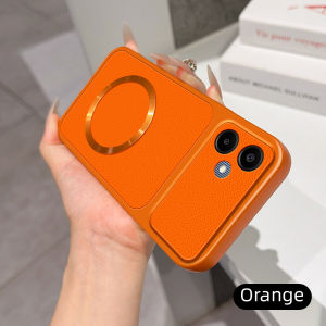 Casing for Samsung A06 5G SM-A066B/DS SM-A066B M06 M05 SM-M055F SM-M055F/DS SM-M066B SM-M066B/DS Matte leather case with charging magnetic ring anti drop and shockproof case