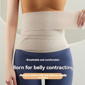 Slimming Waist Trainer Belt - Tummy Control Breathable Polyester & Elastane Blend Elegant Style Hand Washable