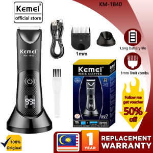 Kemei New Full Body Anti Water Hair Trimmer Multifunctional Shaving And Barber KM-1840 Ceramic Blade Waterproof Wet Dry With Charging Base