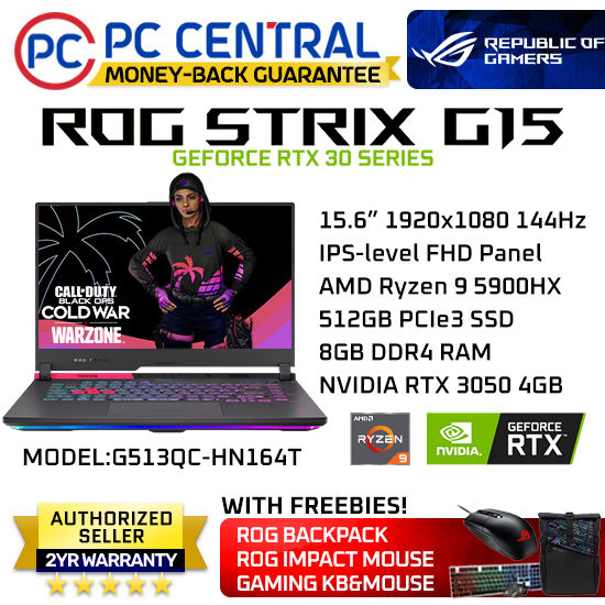ASUS ROG STRIX G15 (G513QC-HN164T) (Electro Punk) Gaming Laptop