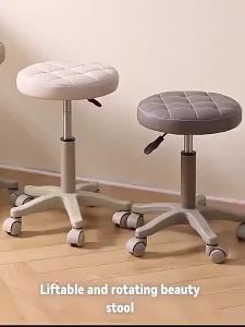 Stool Chair Rotating Chair With Wheels Salon Stool Hydraulic Adjustable Soft Round Chair For Room Kerusi Bar