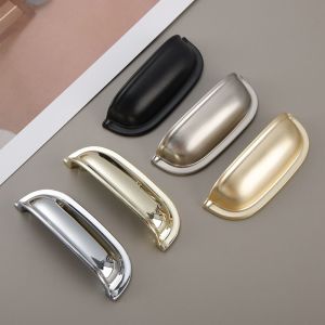 WENTIVV Zinc Alloy Shell Pull Handles American Style Single hole Dresser Knobs Durable Brass Cabinet Door Pulls Kitchen