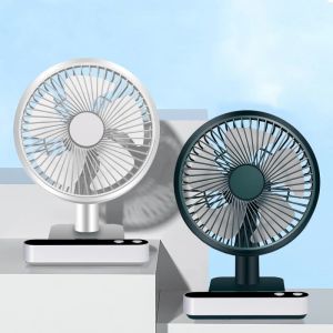 5000Mah Mini USB Portable Electric Fan Smart Rechargeable 4 Gear Adjustable Silent Air Cooler For Office Household Traveling