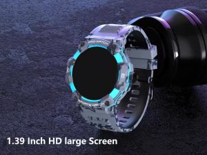 Yihou Rugged Military Smart Watches for Men with Bluetooth Call Sports Smartwatch with LED Flashlight and Sleep Monitor for Android iOS Phones