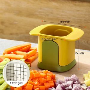 YESPERY ที่ที่ตัดมันฝรั่งทอดที่หั่นผักมัลติฟังก์ชั่นอุปกรณ์การตัดในครัวมันฝรั่งแตงกวาเครื่องหั่นหัวหอมแรงดันมือในครัวเรือน