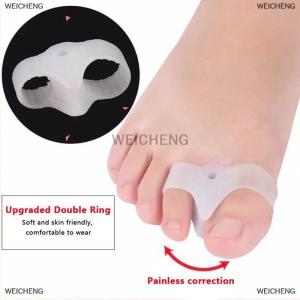 [COD] WEICHENG 2PCS Silicone Gel Double Ring Thumb Bunion Foot Toe Hallux Valgus Protector Separator Finger Straightener Adjuster