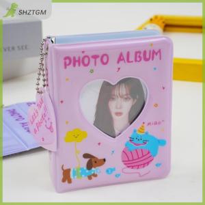 【SHZTGM】 เคสเก็บภาพสไตล์ INS ลายลูกสุนัขน่ารัก3นิ้วกระเป๋าใส่บัตร36ช่องเก็บภาพไอดอลขนาดเล็ก