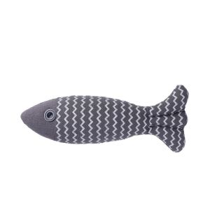 [SG Stock]Pet Chew Toy Pawfun Fish Pillow Catnip Muppets Dolls Fabric Fish Shap Solid Bite Resistant Toy