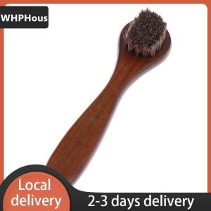 [COD] WHPHous Ship within 24 hours 1PC Shoe Boot Polish Shine Cleaning Dust Removal Durable Shoe Brush Long Wood Handle Bristle Horse Hair Brush