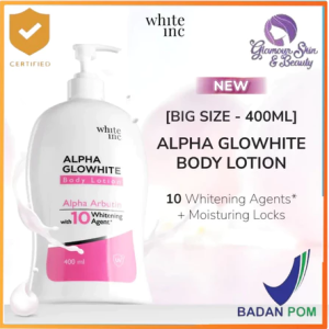 [400ml] WHITE INC Alpha Glowhite Body Lotion Whitening & Moisturizing | Body Cream Body Lotion Menghidrasi Kulit