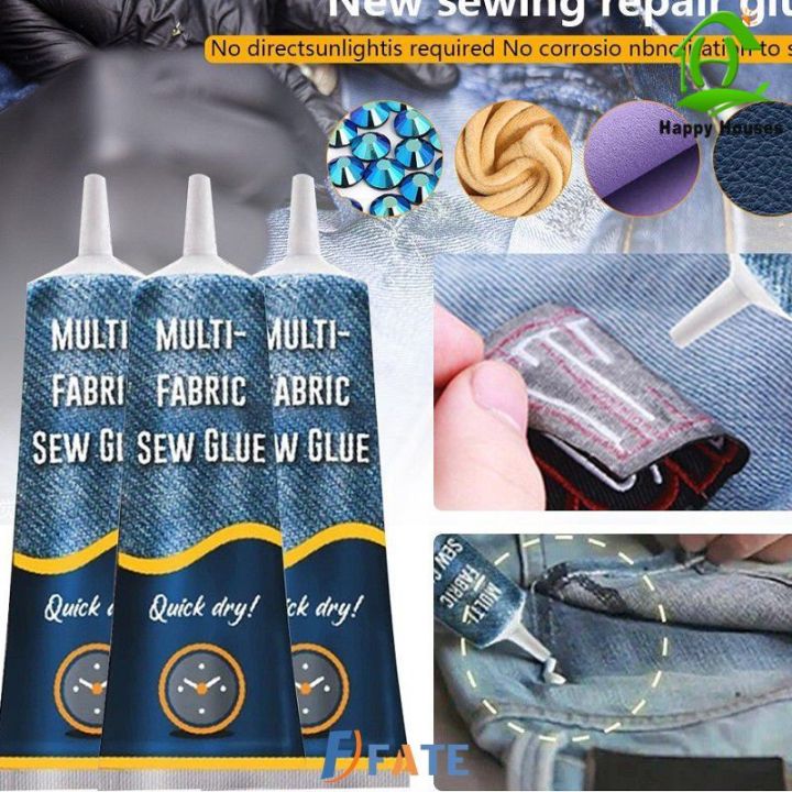 Happy Houses 50ml Fabric Glue Stitch Liquid Multifunctional Fast Dry