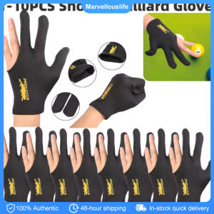 Professional Snooker Billiard Glove Embroidered Absorb Sweat Breathable Anti-slip Billiard Pool Three Finger Gloves