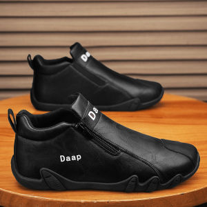 Mens Shoes Spring 2024 New High-Top Casual Shoes Mens Work Work Shoes Trendy All-Matching Outdoor Climbing Boots
