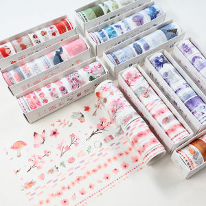 (Clearance) 8 Rolls Washi Masking Tape - Wide & Slim - DIY Decoration Diary Gift Package - Adhesive Tapes (2m each)