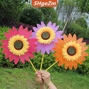 [COD] SHgeZm Đầy Màu sắc hướng dương cối xay gió tuabin gió cho bãi cỏ vườn bên trang trí ngoài trời cắm trại dã ngoại sân vườn trang trí nội thất