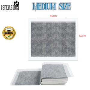 Petcelsior MEDIUM 45cm x 60cm Disposable Pet Training Pads Bamboo Charcoal Dog Pads Reduce Odor Puppy Mat Leak-Proof and Quick Dry