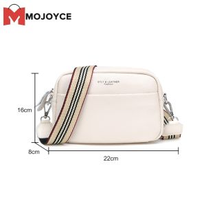 MOJOYCE Luxury Leather Crossbody Bag for Women Solid Vintage Design with Zipper and Phone Pocket for Casual Outings