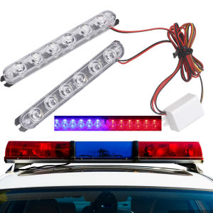 Teabelle  2Pcs Strobe Police Light 6 LED Car Truck Motorcycle Flashing Emergency Warning Rear Tail Brake Stop Led Lights Lamp