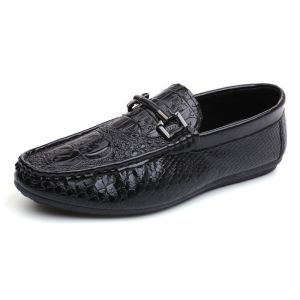 Summer New Crocodile Pattern Gommino Mens Korean Hipster Casual Shoes Mens British Driving Shoes Dropshipping