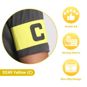 Captain armband adjustable strong hold non slip captain band football team leader armband elastic