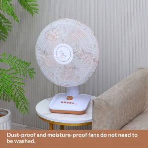 JJT Cartoon Dustproof Fan Cover for Desktop Fans - Anti-Dust and Moisture Protection No Cleaning Needed