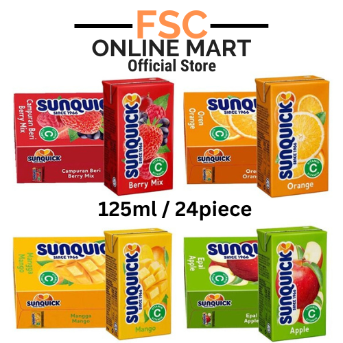 [FSC] Sunquick Fruit Drinks 125ml x 24pieces (Carton) | Lazada