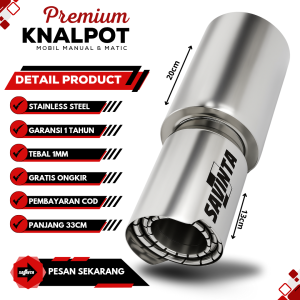 Savinta Knalpot Racing Mobil Manual Matic TripleGTSv1 Stainles Suara Bass Empuk Adem