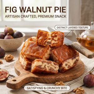 Walnut Pie Healthy Nut Snack Black Sesame Fig Filling Individually Packed Office Snack