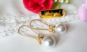 Hijabnur1 - Sepasang Anting Hijab Manik Mutiara 12 ml Handmade