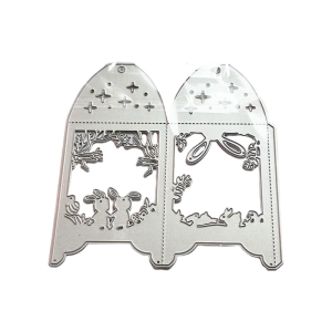 Rabbits Lamp Cutting Dies Scrapbooking Die Cut Templates Carbon Steel Cutting Dies for Scrapbooking Album Making