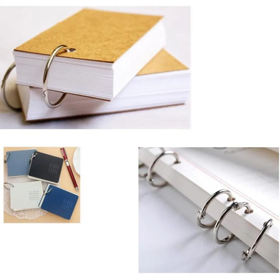 10PCS Metal Ring Binder DIY Albums Loose-leaf Book Hoops Opening Binding
