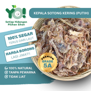 (150g) YoHealthy Sotong Kepala Kering (Sotong Janggut Putih) 5A Gred 鱿鱼头/吊片头