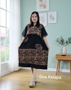 Daster Cap Malaman Jumbo / Dress Motif Cap Rayon Super Premium / LD 120cm PB 120cm Busui