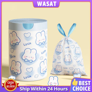 100pcs Roll Drawstring Garbage Bag Thickened Kitchen Home Kitchen Household Portable Thickening  Cute Cartoon High Value Portable Garbage Bag