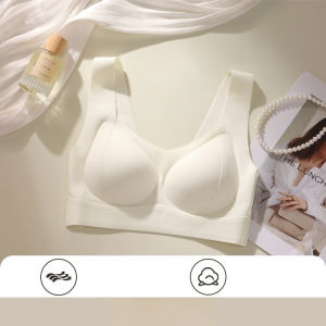 『Brelira』Sports Bra Seamless Anti-Sagging Wireless Bra Fixed Cup Ultra-Thin Breathable Non-Removable Pad Women Tank Top