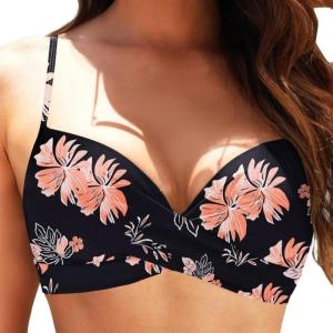 Women Swimsuit Top Push Up Bathing Suits Top Twist Front Swim Top Female Backless Swimsuit Bra for Vacation