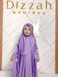 Gamis Abaya Mecca Syari Kids Gamis Set Kerudung Anak Bahan Jersey Premium Usia 4 - 7 Tahun Kekinian