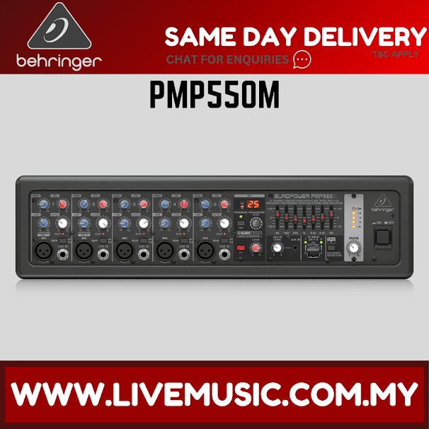Behringer Europower PMP550M 5-channel 500-Watt Powered Mixer ( PMP-550M