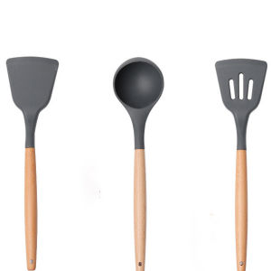 19PCS Silicone Knife Set With Storage Bucket Cooking Tools Heat-resistant Nonstick Utensils Kitchen