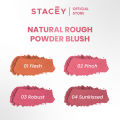 Stacey Natural Rouge Makeup Blush Powder - Infused Blush on Creamy Pigmented. 