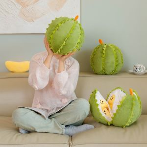 Trái cây sầu riêng Đồ chơi sang trọng Nhồi bông sầu riêng có thể xé được Đồ chơi giảm căng thẳng Gối sang trọng Thực phẩm mềm Plush Peluche Quà tặng sinh nhật cho trẻ em