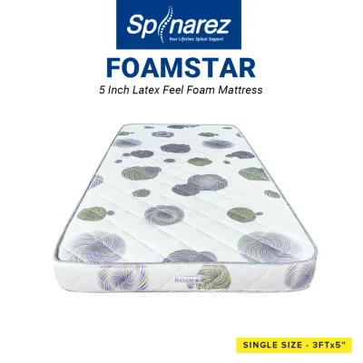 SpinaRez Foam Star Single Mattress Tilam Bujang 5 inch Latex Feel Foam